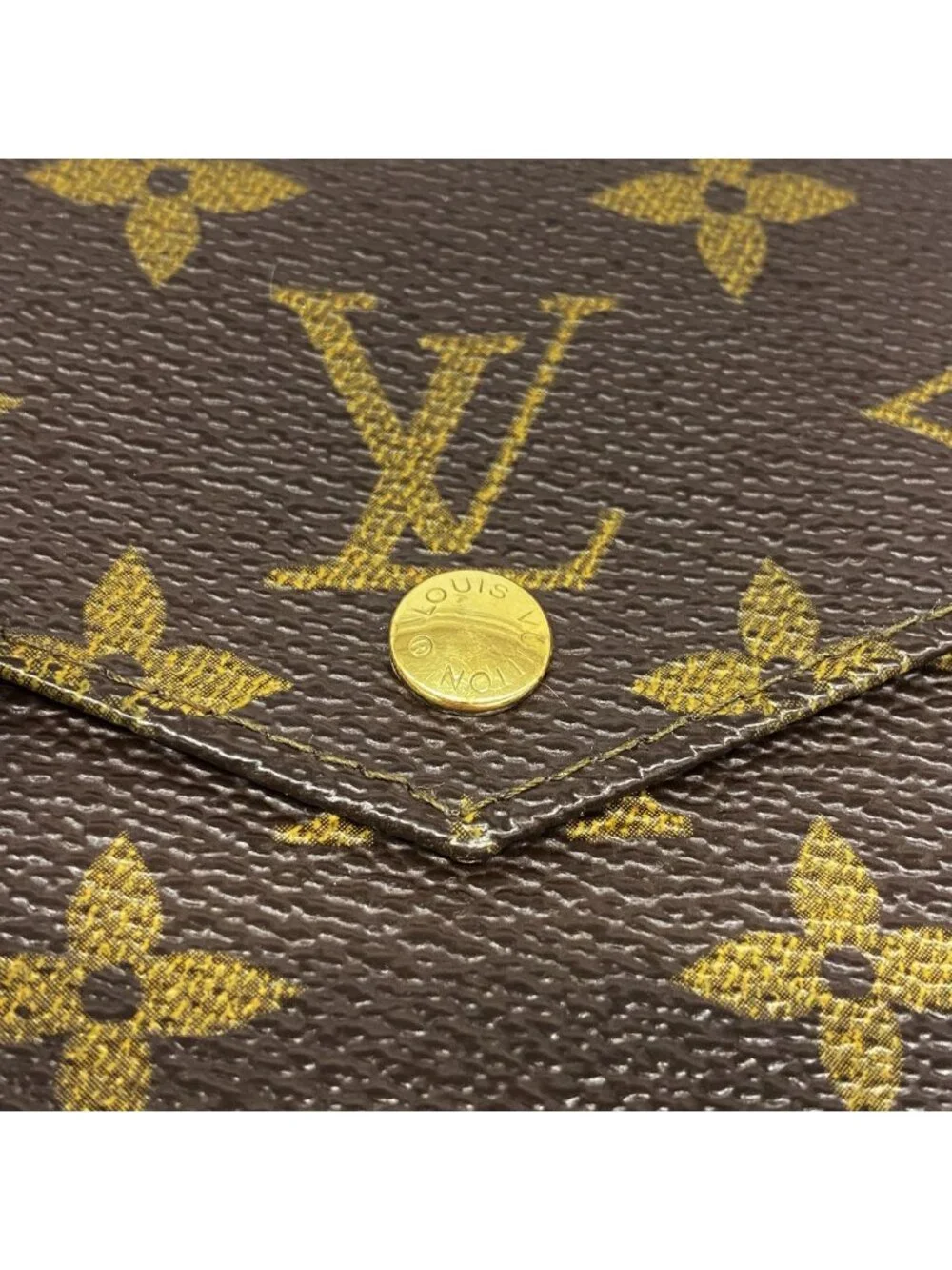 Louis Vuitton Trifold Wallet Monogram Porte-Monnaie Billets Cult Cles Brown